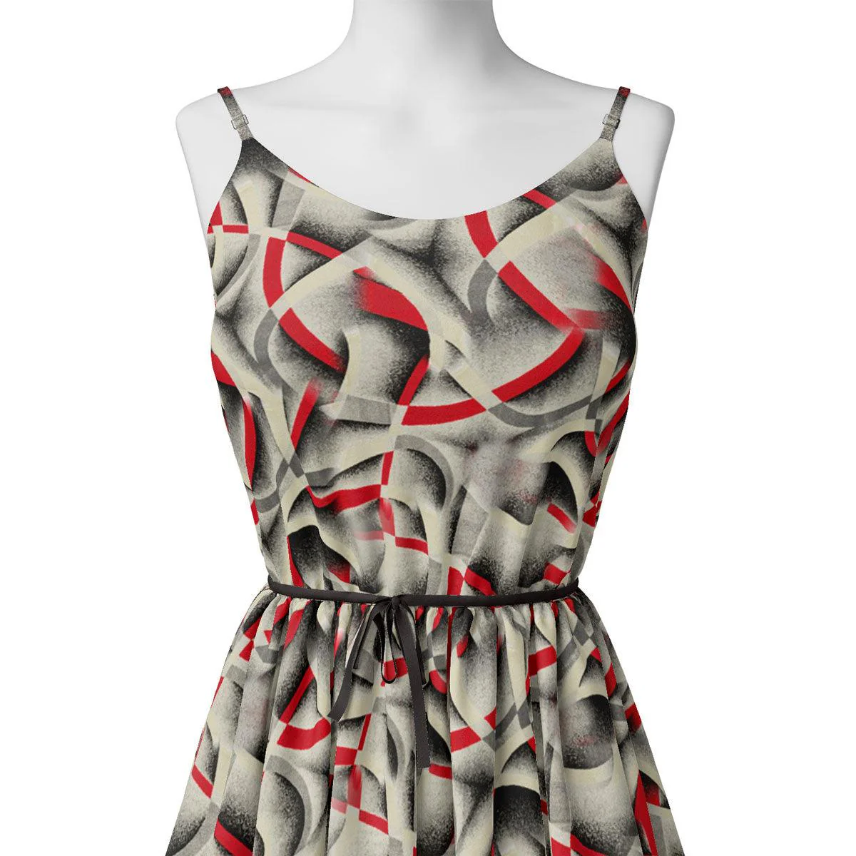 Caraway Seeds Abstract Printed Pure Georgette Fabric Material - Image 2