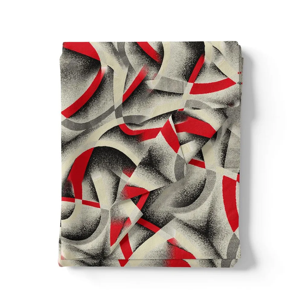 Caraway Seeds Abstract Printed Pure Georgette Fabric Material - Image 3