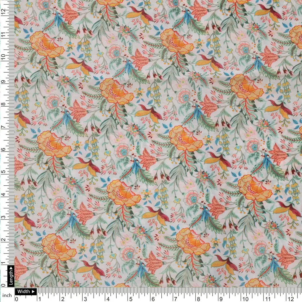 Chanderi Printed Fabric Set 5 Meters - Image 5