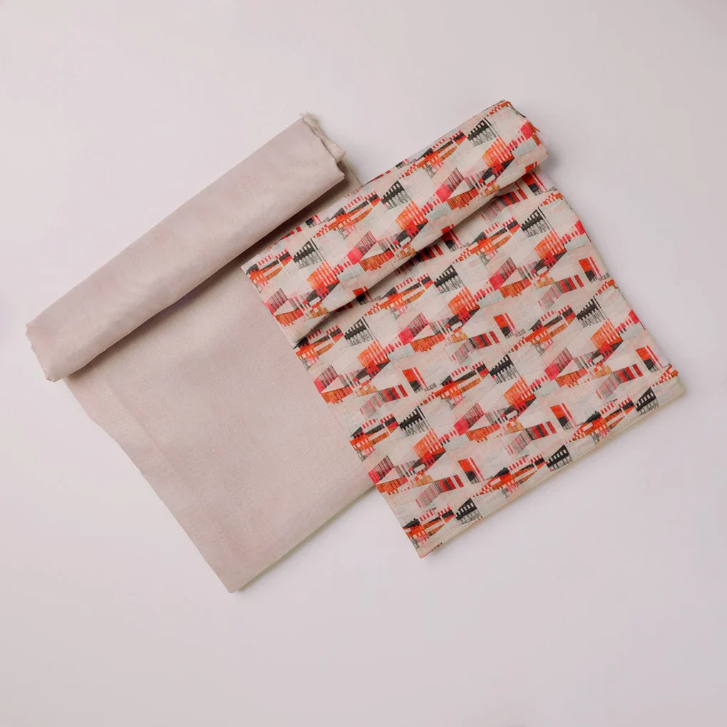 Chanderi Printed Fabric Set 5 Meters - Image 3