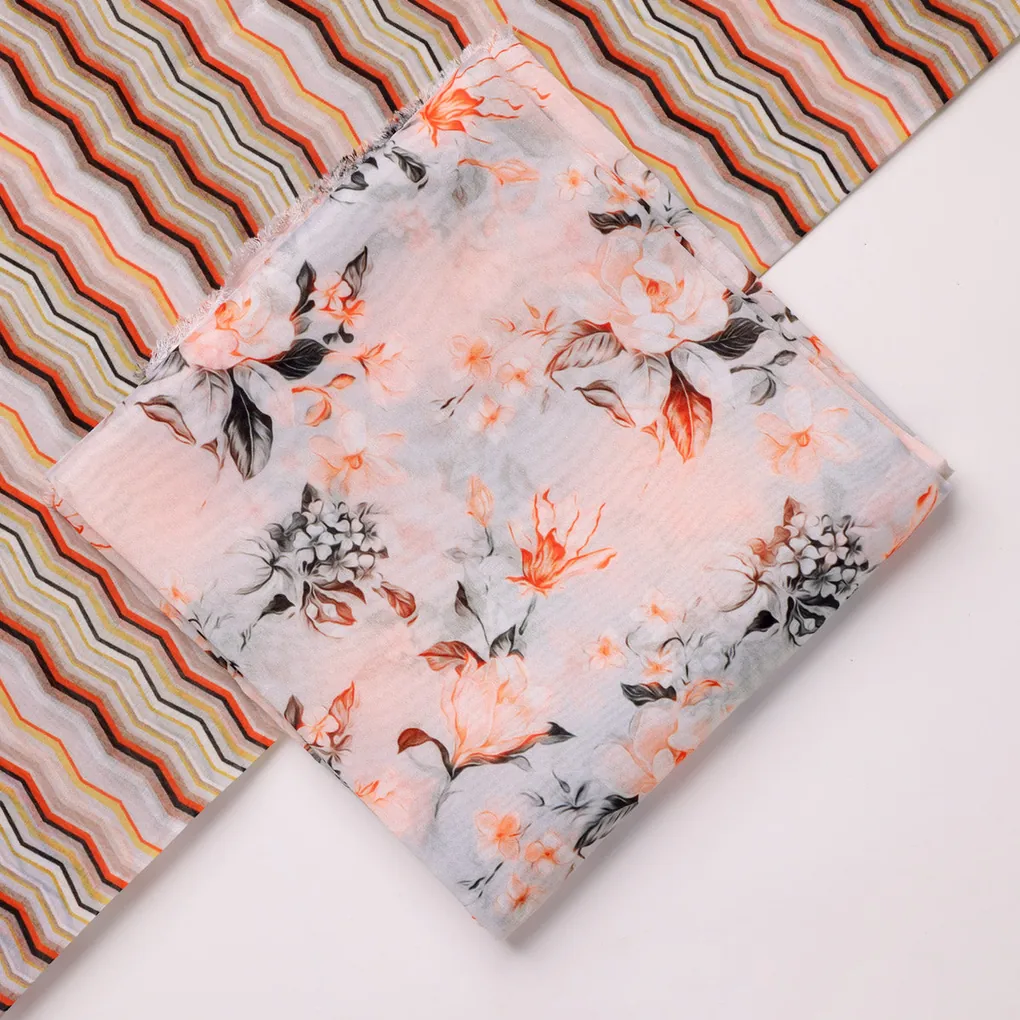 Chanderi Printed Fabric Set 5 Meters - Image 2