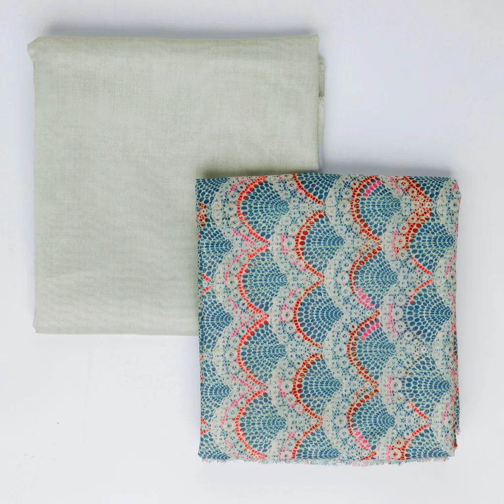 Chanderi Printed Fabric Set 5 Meters - Image 4