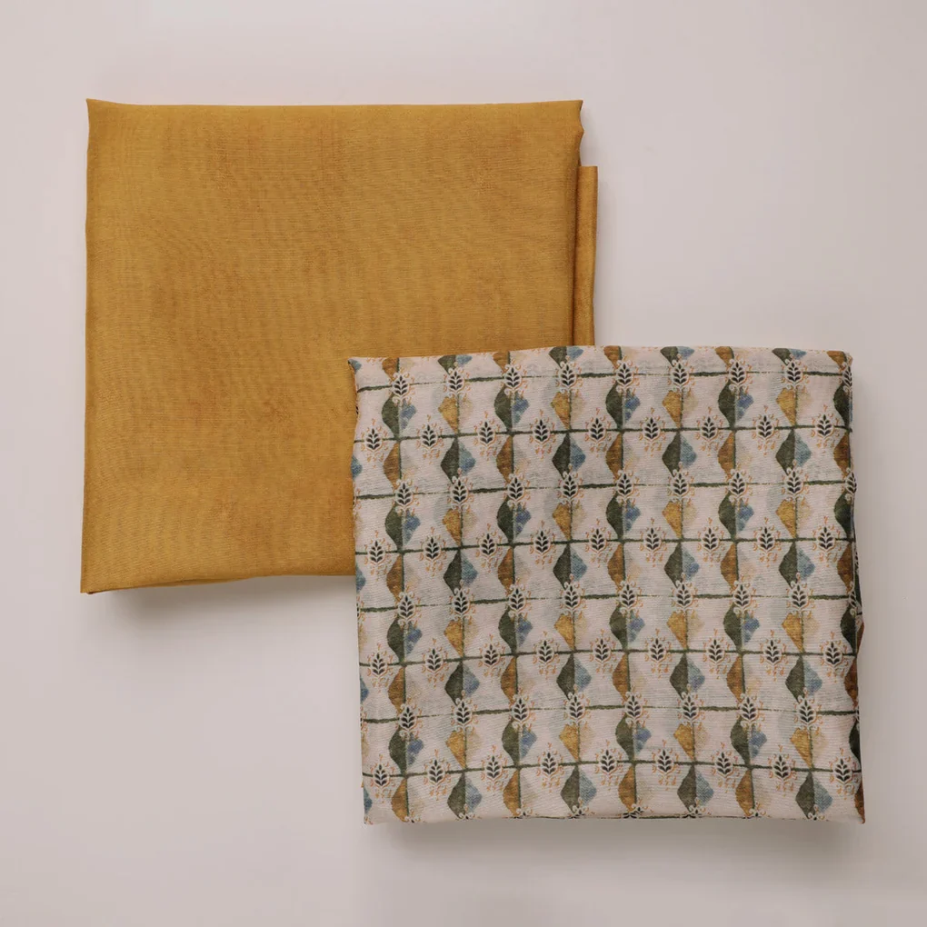 Chanderi Printed Fabric Set 5 Meters - Image 4