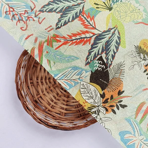 Chinon Tropical Leaf Print Fabric – Green - Image 3