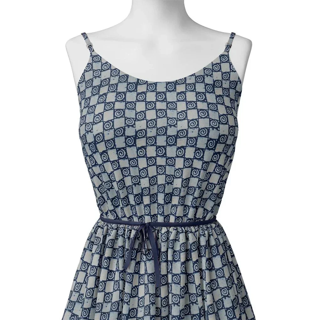 Classic Round With Checks Digital Printed Fabric - Pure Chiffon - Image 2