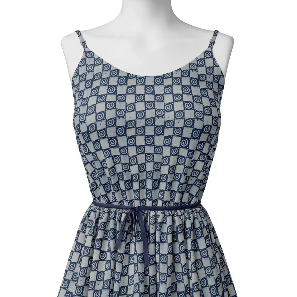Classic Round With Checks Digital Printed Fabric - Pure Muslin - Image 2