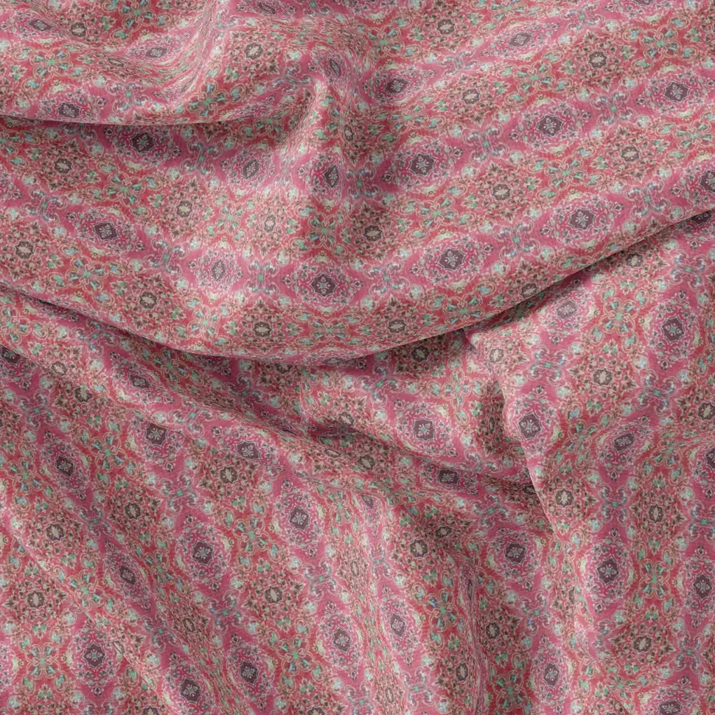 Classical Damask With Charm Colour Digital Printed Fabric - Image 3