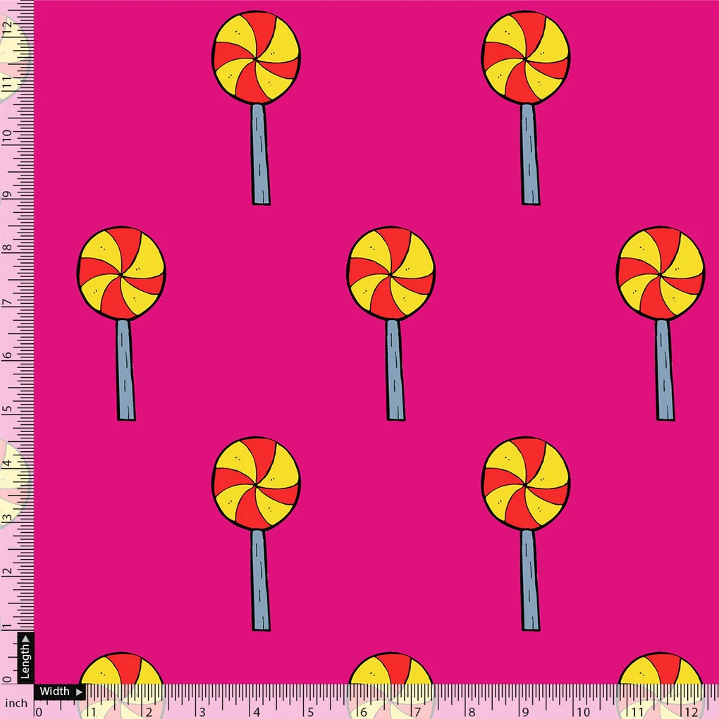 Classy and Colorful Lollipop Prints Muslin Fabric for Kids - Image 3
