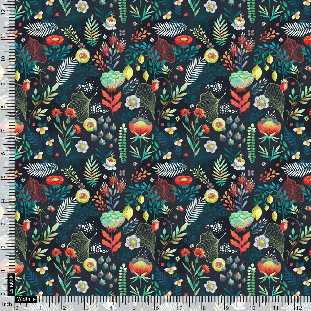 Classy Christmas Japan Satin Printed Fabric - Image 3