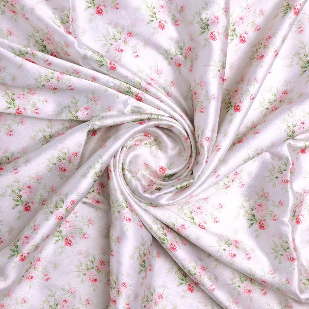 Classy decorative digital printed fabric in white by FAB VOGUE Studio - Image 2