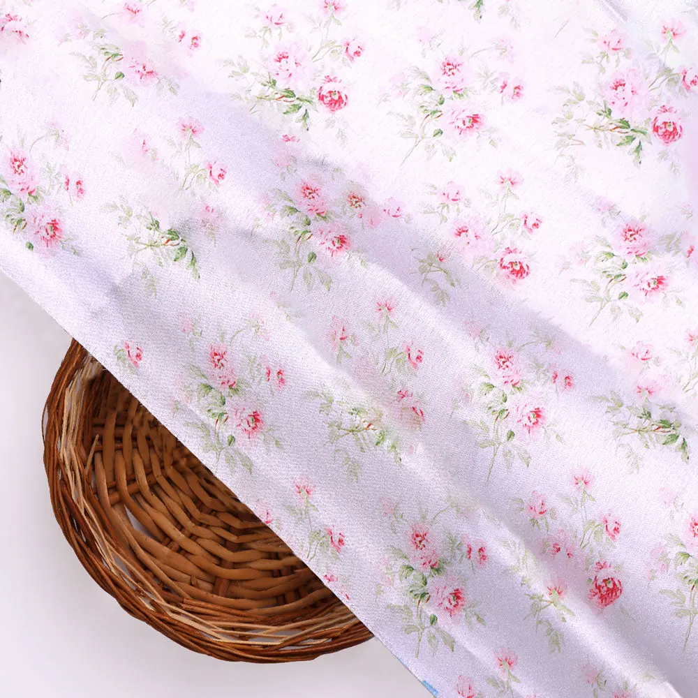 Classy decorative digital printed fabric in white by FAB VOGUE Studio - Image 3