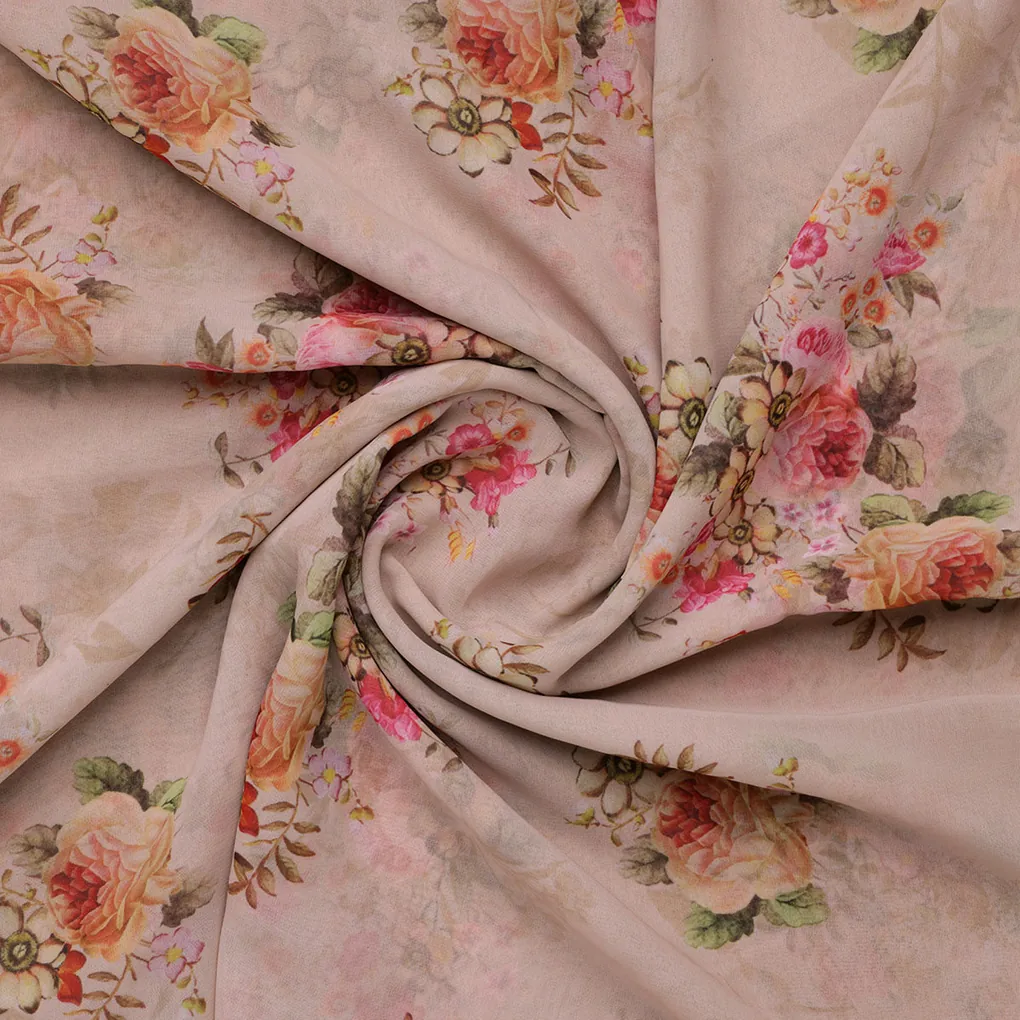 Classy floral digital printed weightless fabric by FAB VOGUE Studio - Image 2