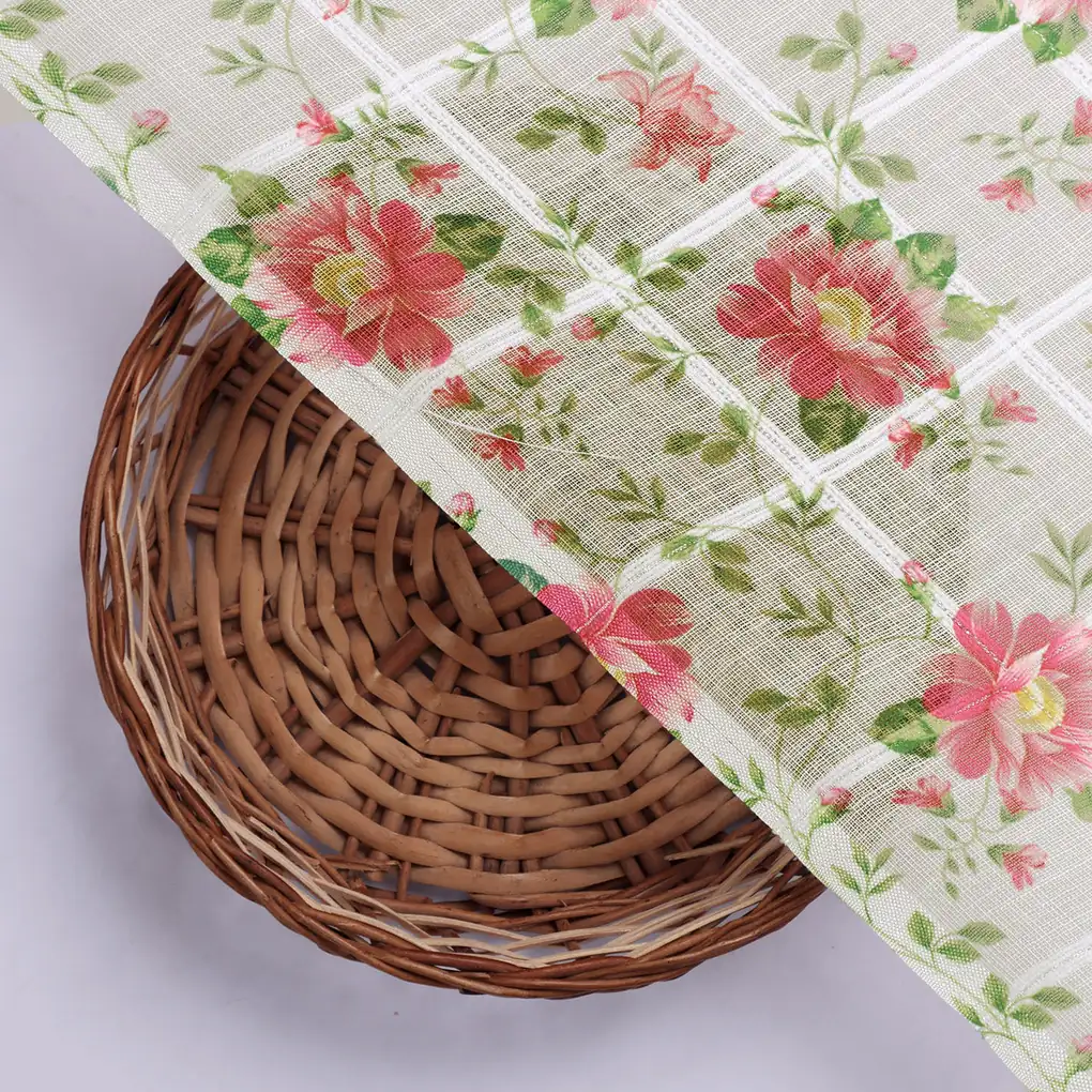 Classy Floral Linen Printed Fabric - Image 2