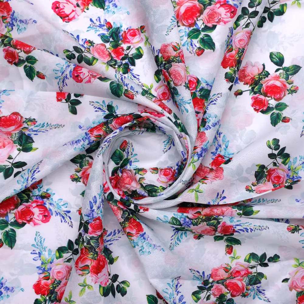 Classy floral print muslin fabric from FAB VOGUE Studio - Image 3