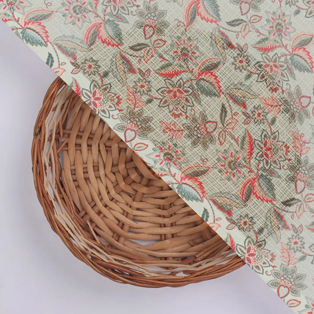 Classy Floral Velly Kota Doria Digital Printed Fabric Material - Image 2