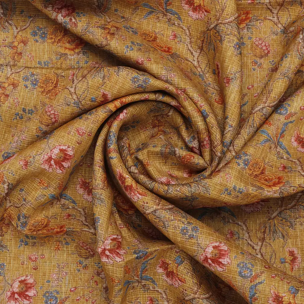 Classy Floral Velly Kota Doria Material with Decorative Flower Print - Image 3