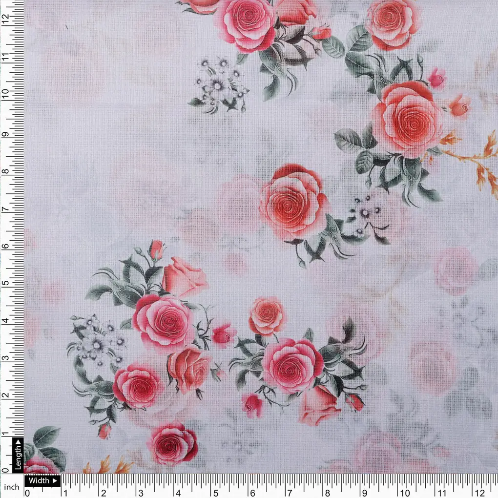 Classy Kota Doria Decorative Digital Printed Fabric Material - Image 4
