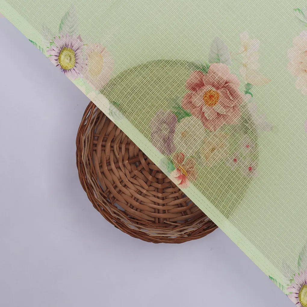 Classy Kota Doria Digital Printed Fabric with Gorgeous Bunch of Flower - Image 2