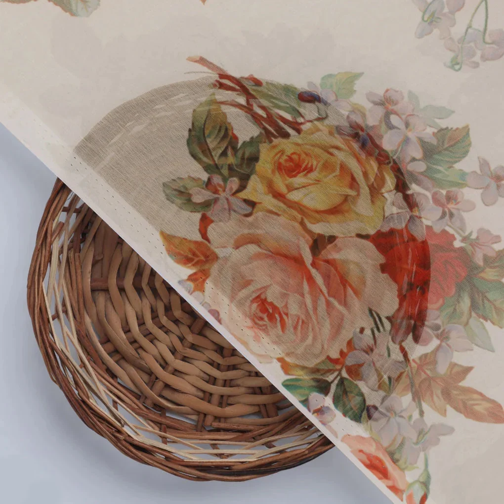 Classy white floral digital printed fabric from FAB VOGUE Studio - Image 3