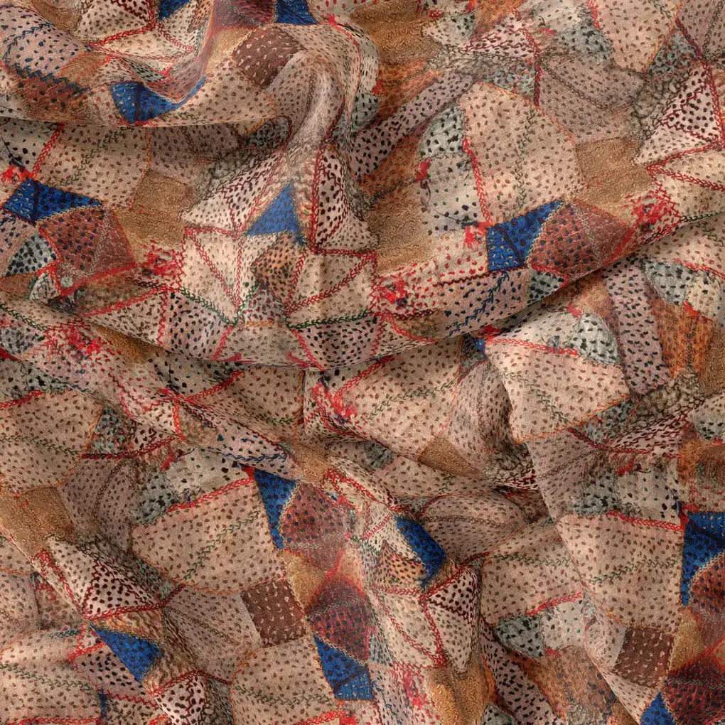 Clothes Pieces With Doted Pattern Digital Printed Fabric - Image 3