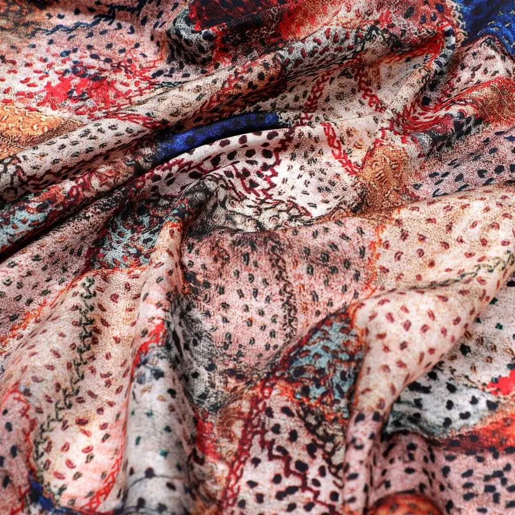 Clothes Pieces With Doted Pattern Digital Printed Fabric - Japan Satin - Image 3