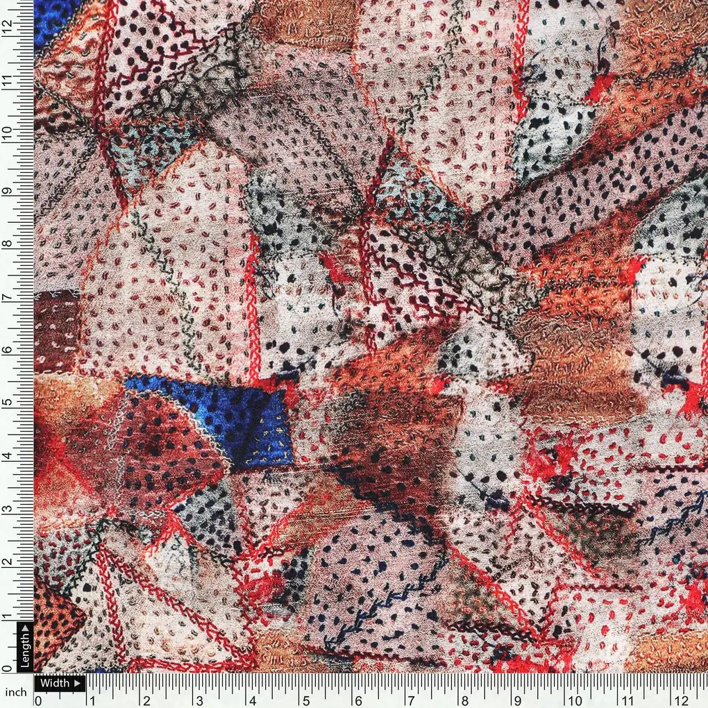 Clothes Pieces With Doted Pattern Digital Printed Fabric - Japan Satin - Image 4