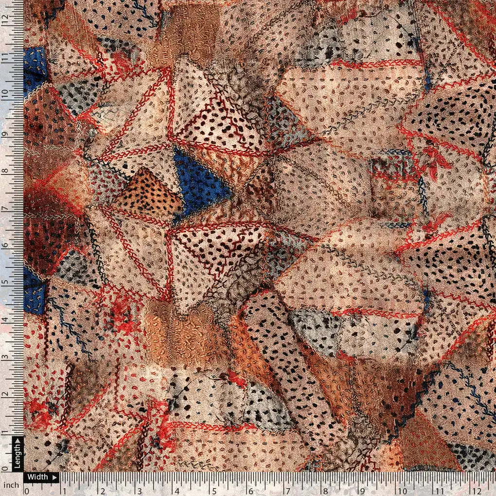 Clothes Pieces With Doted Pattern Digital Printed Fabric - Pure Muslin - Image 4