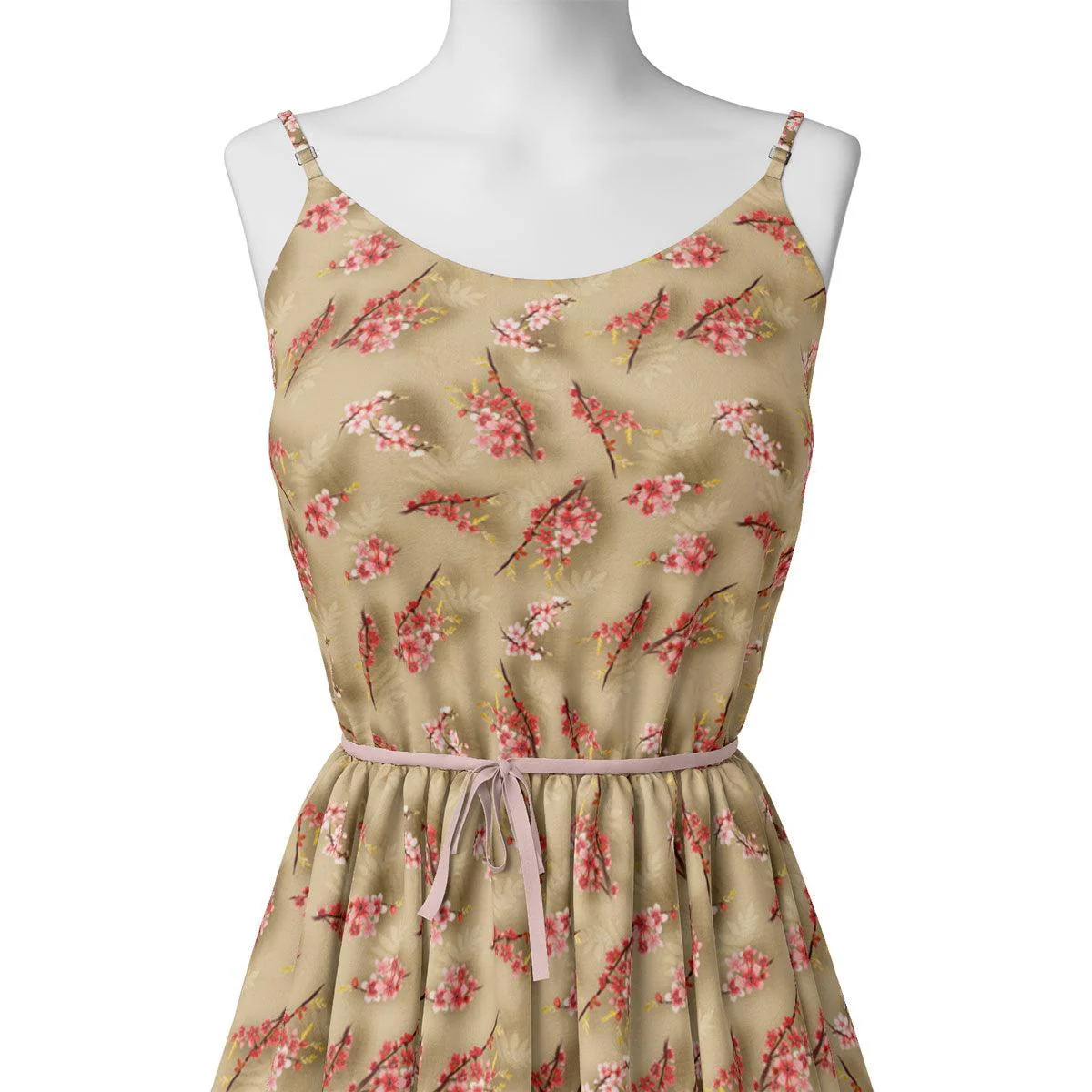 Coffee Floral Weightless Printed Fabric - Image 2