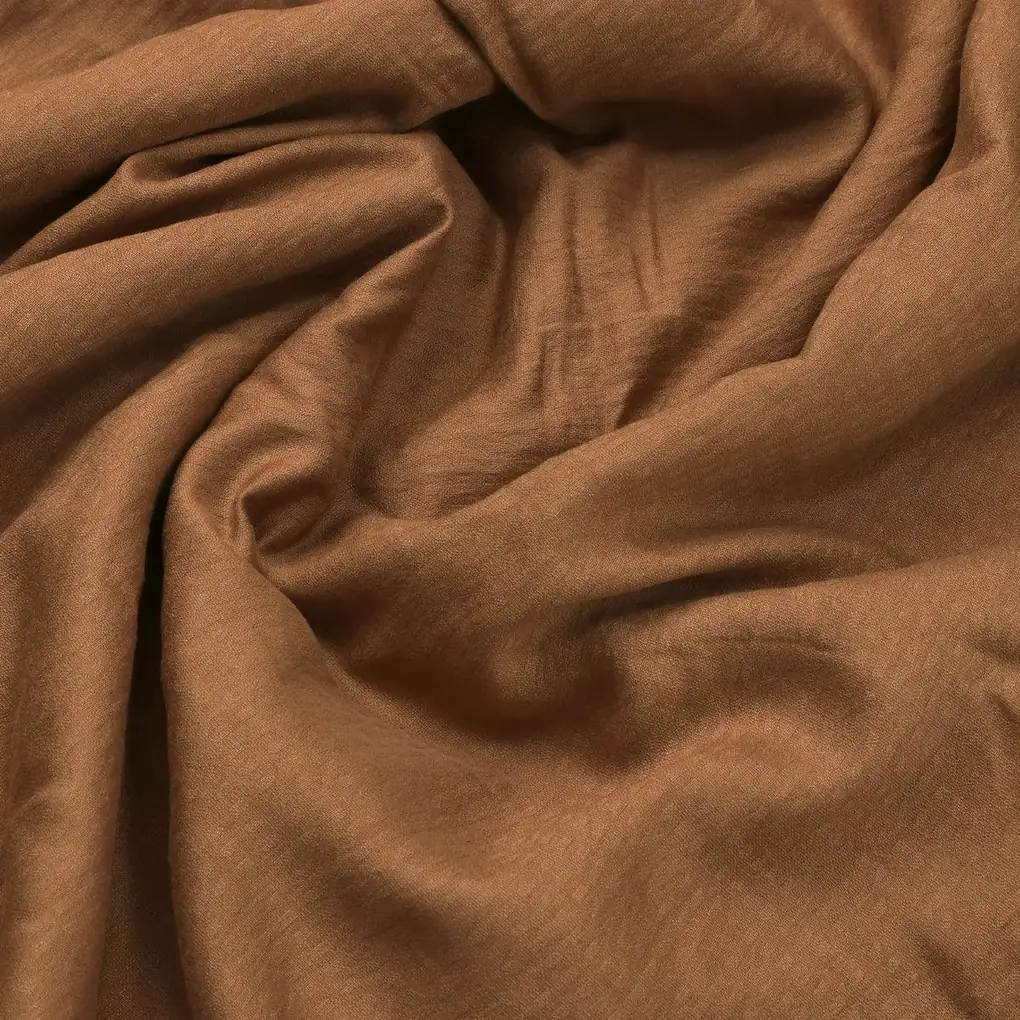 Coffee Colour Self Patterned Dyed Fabric - Image 3