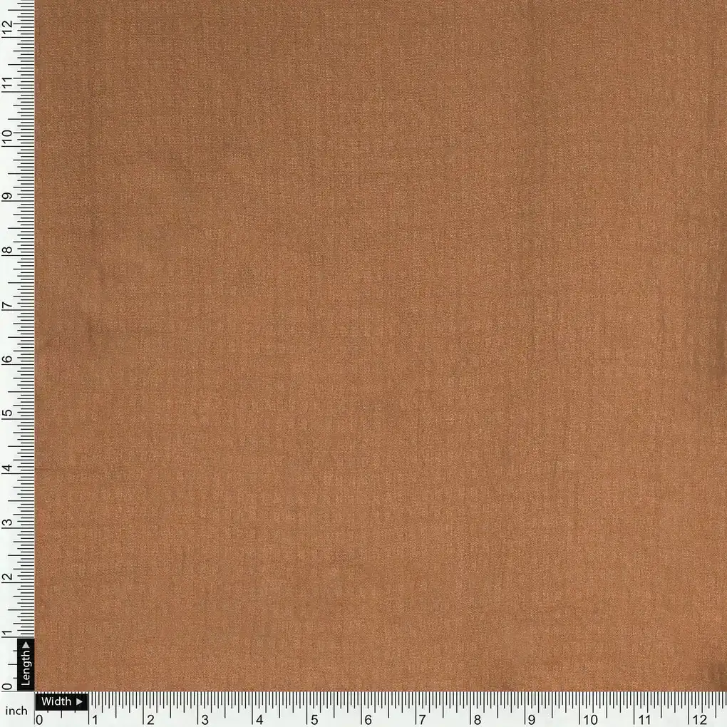 Coffee Colour Self Patterned Dyed Fabric - Image 4