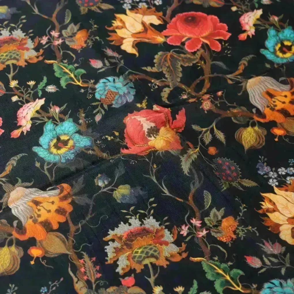 Colorful Floral Digital Printed Fabrics - Image 3