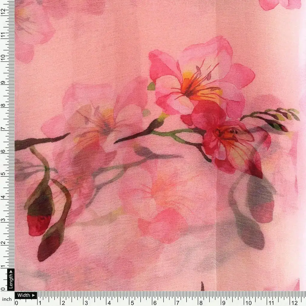 Colorfull Floral Digital Printed Fabric - Image 4