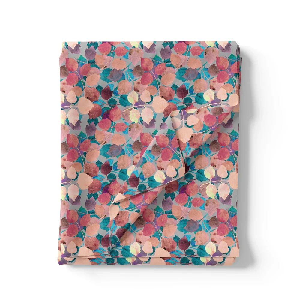 Colourful Box Elder Leaves Digital Printed Fabric - Weightless - Image 3