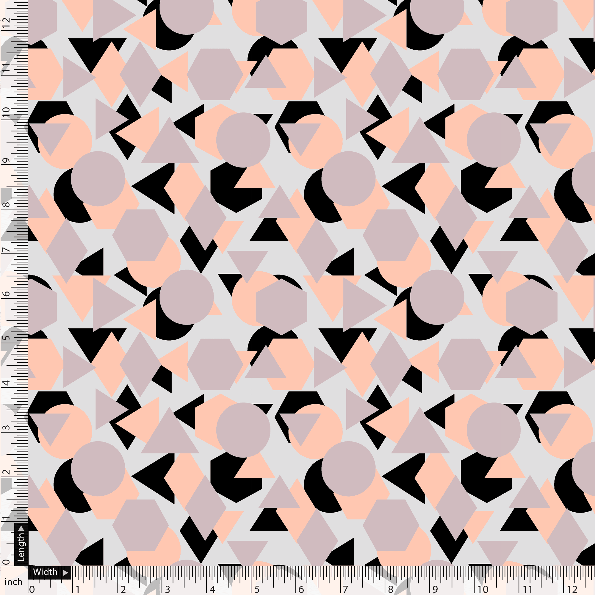 Colourful Geometric Shape Digital Printed Fabric - Image 5