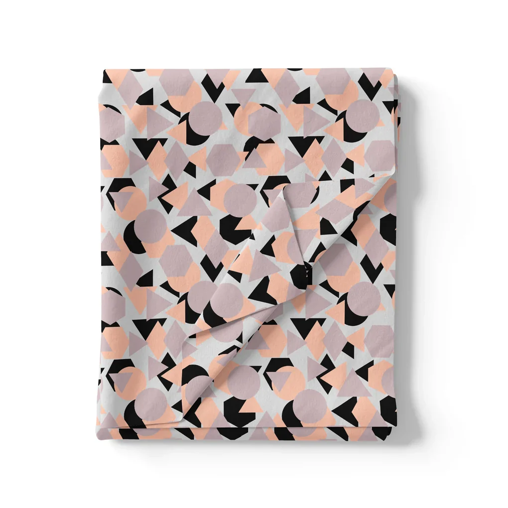 Colourful Geometric Shape Digital Printed Fabric - Pure Georgette - Image 3