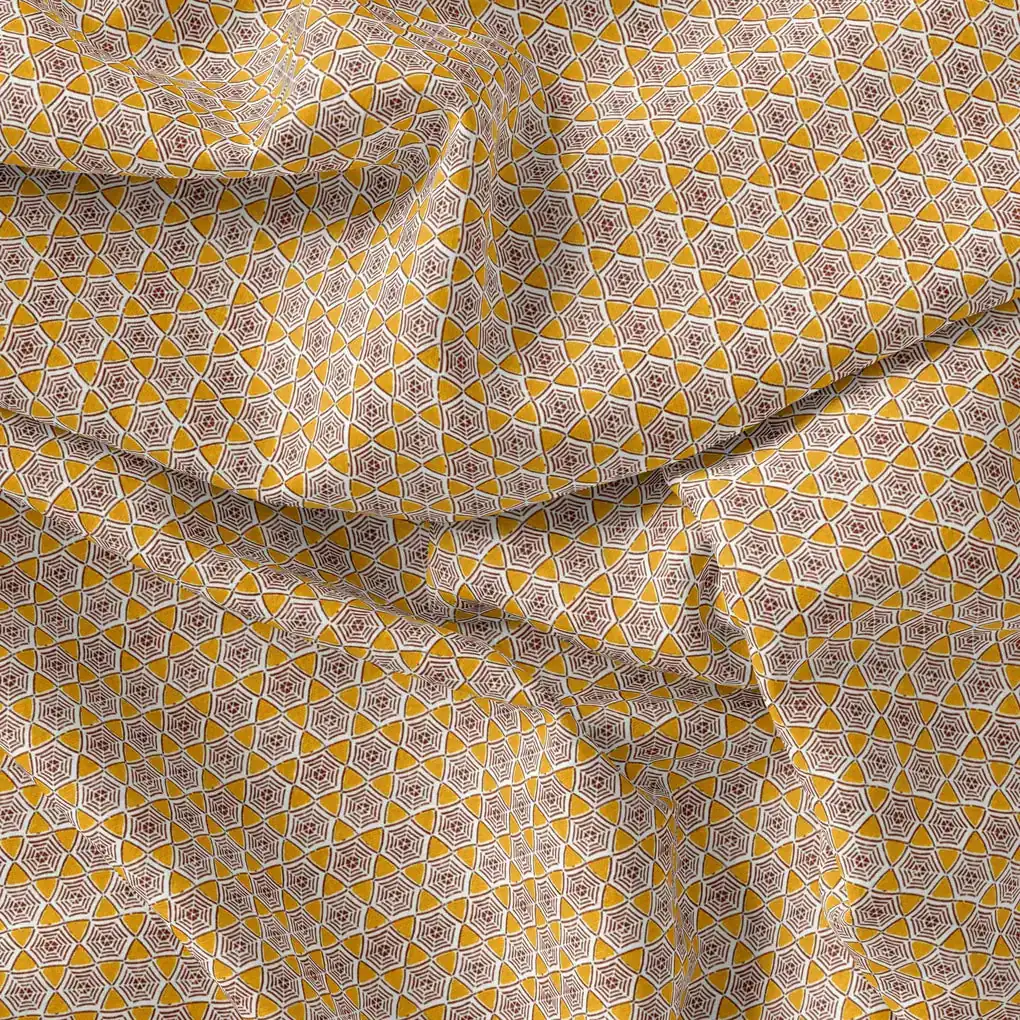 Combination Of Hexagon And Triangle Digital Printed Fabric - Image 3