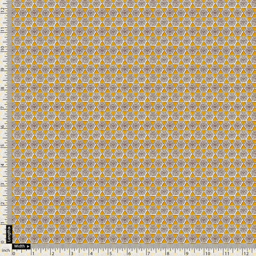 Combination Of Hexagon And Triangle Digital Printed Fabric - Image 4