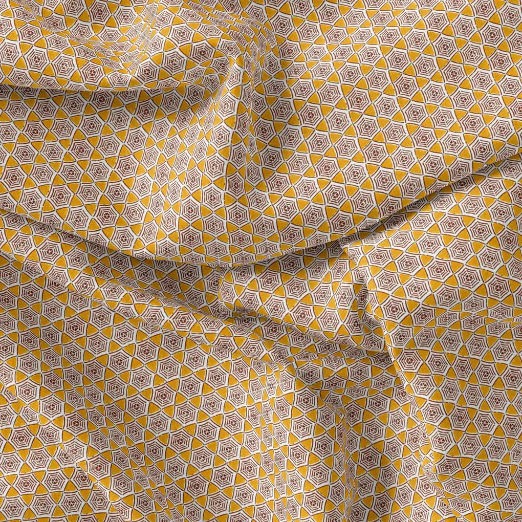Combination Of Hexagon And Triangle Digital Printed Fabric - Pure Georgette - Image 3