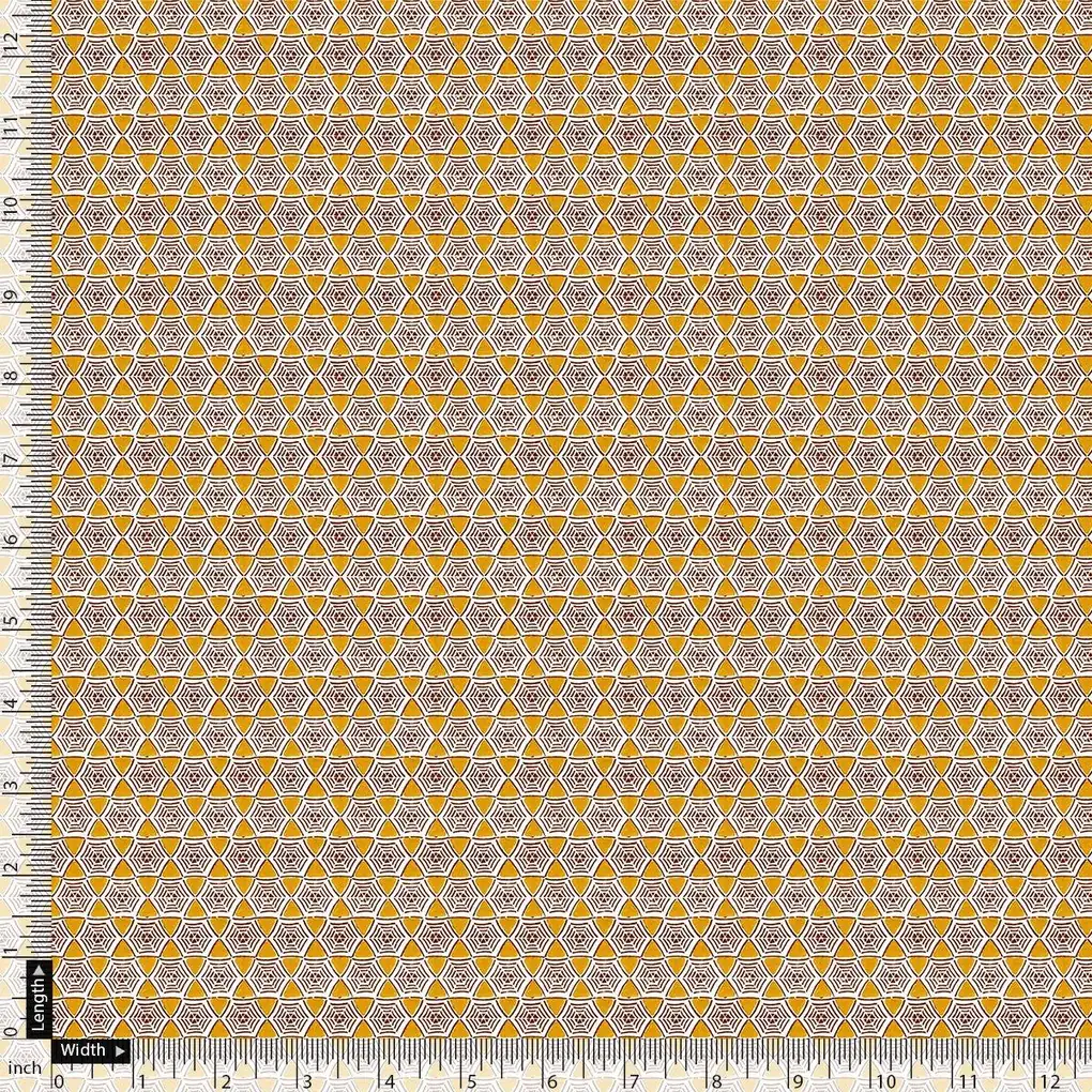 Combination Of Hexagon And Triangle Digital Printed Fabric - Weightless - Image 4