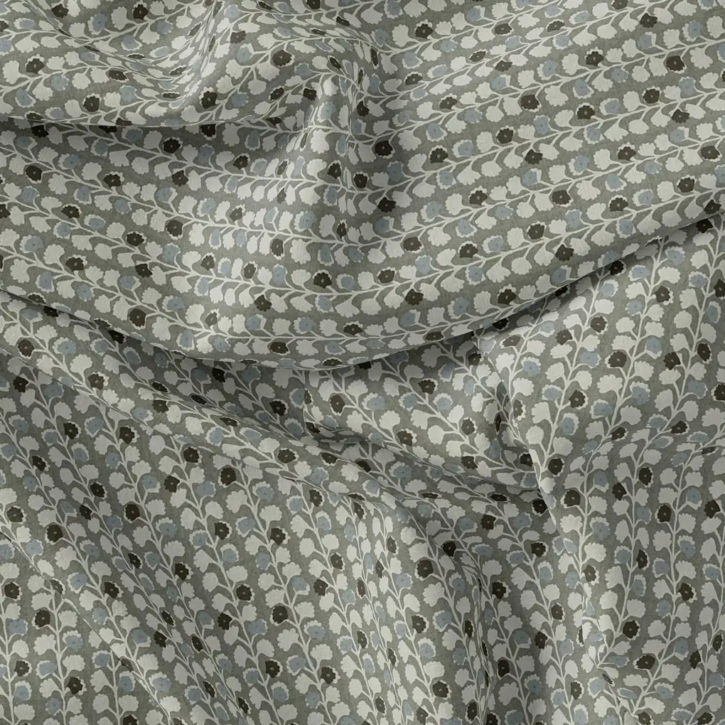 Cool Aspen Leaves Of Branch Digital Printed Fabric - Image 3