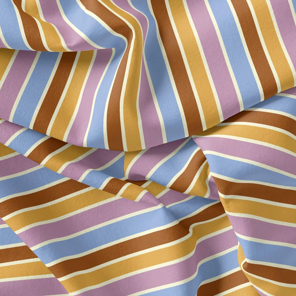 Cool Bengal Strips Multicolour Digital Printed Fabric - Pure Georgette - Image 4