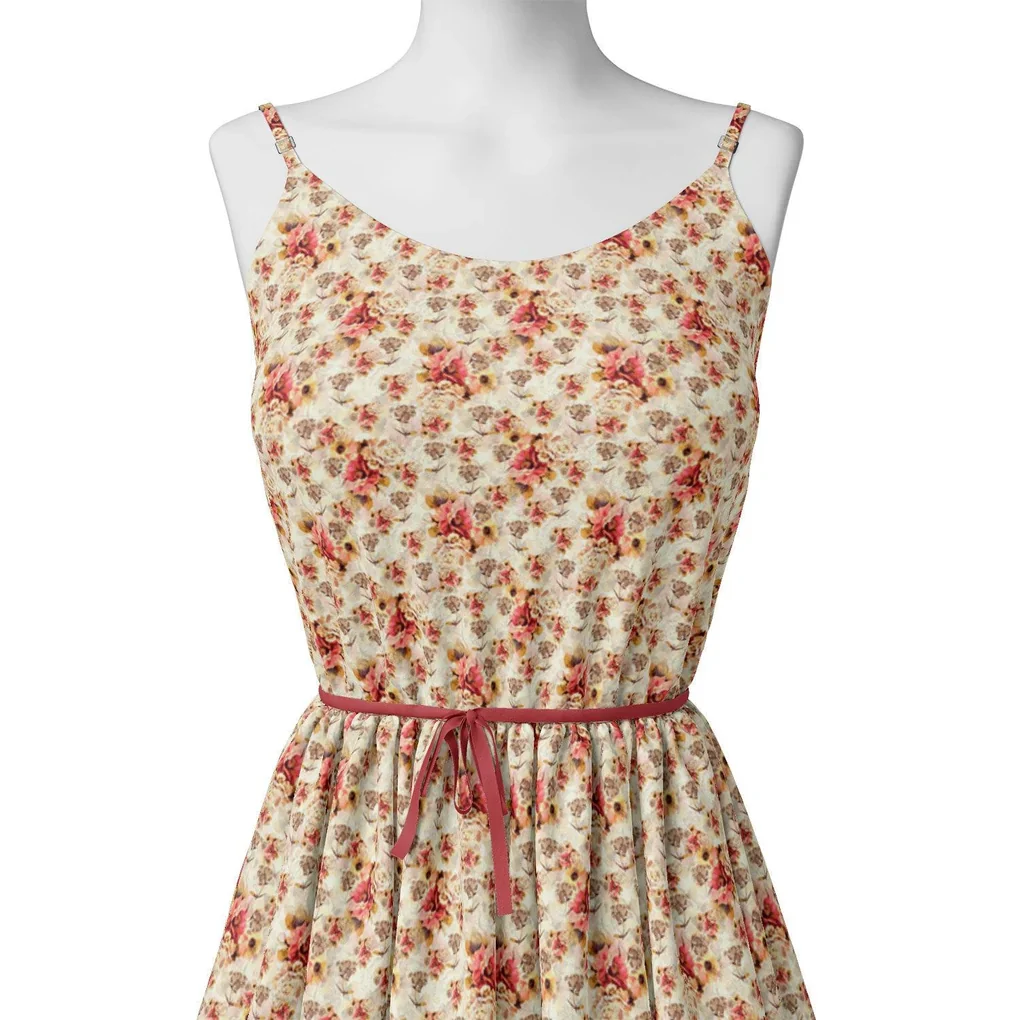 Cream Flower Weightless Printed Fabric - Image 2