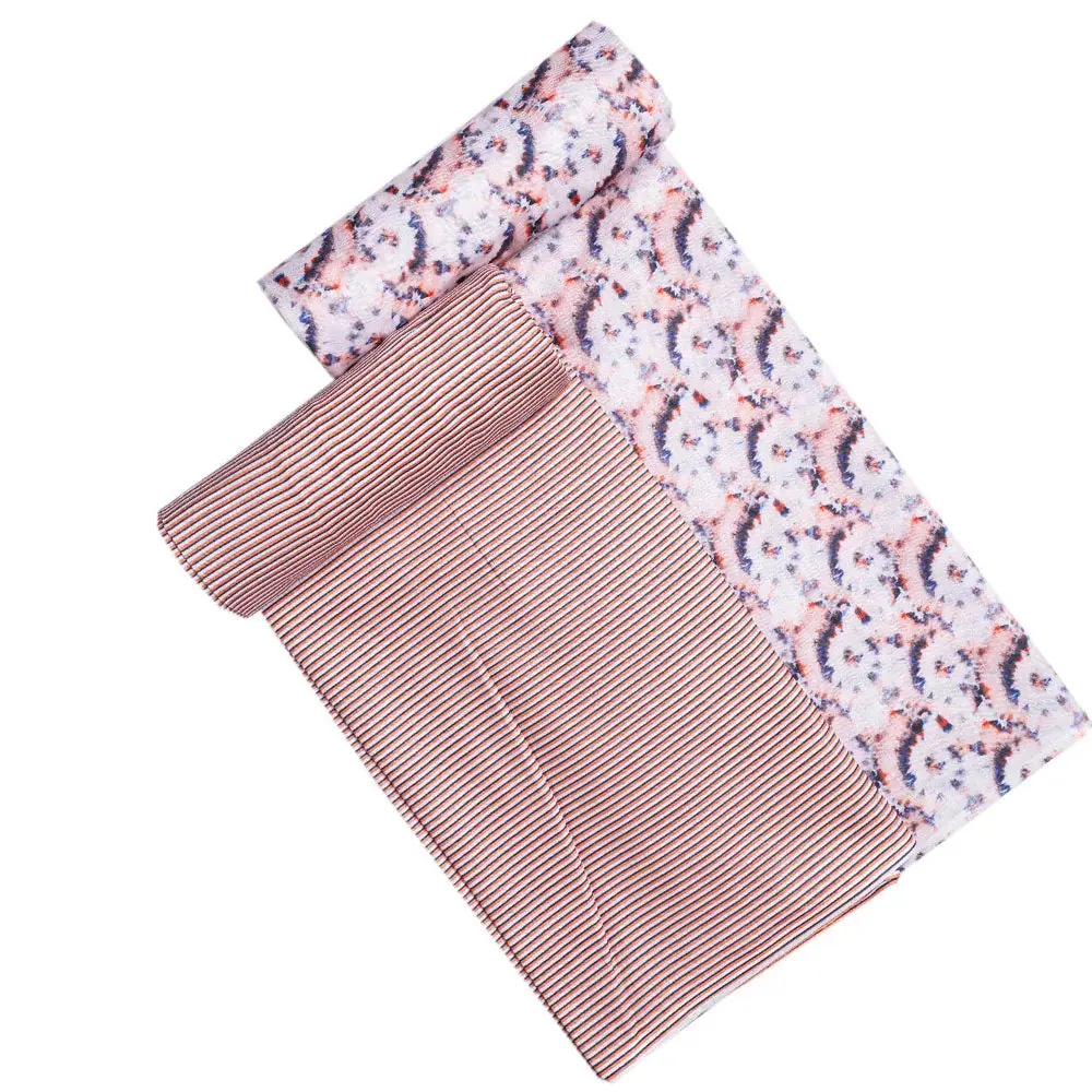Cream Linen Printed Unstitched Fabric Set (5 Meter Set) - Image 4