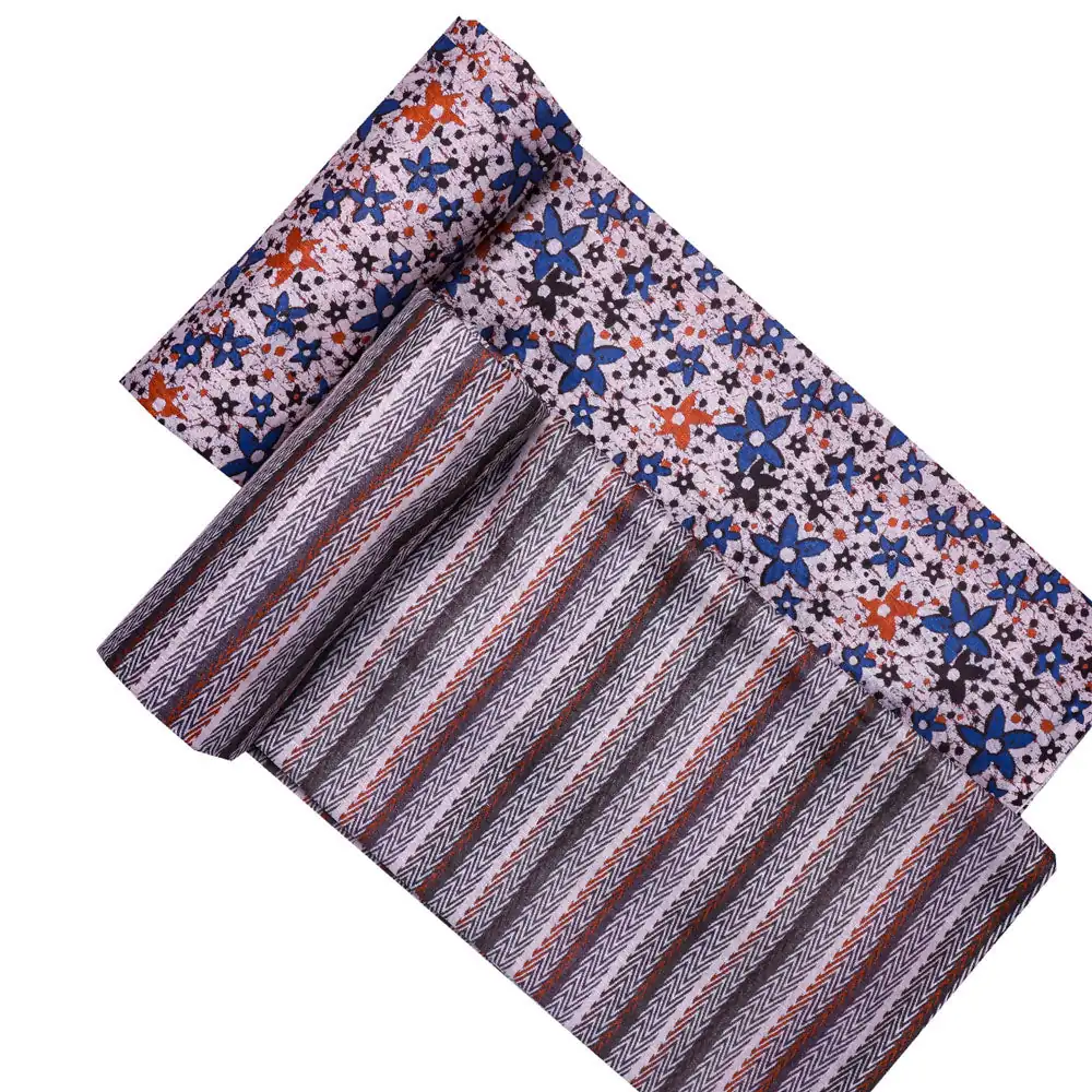 Cream Linen Printed Unstitched Fabric Set (5 Meter Set) - Image 4