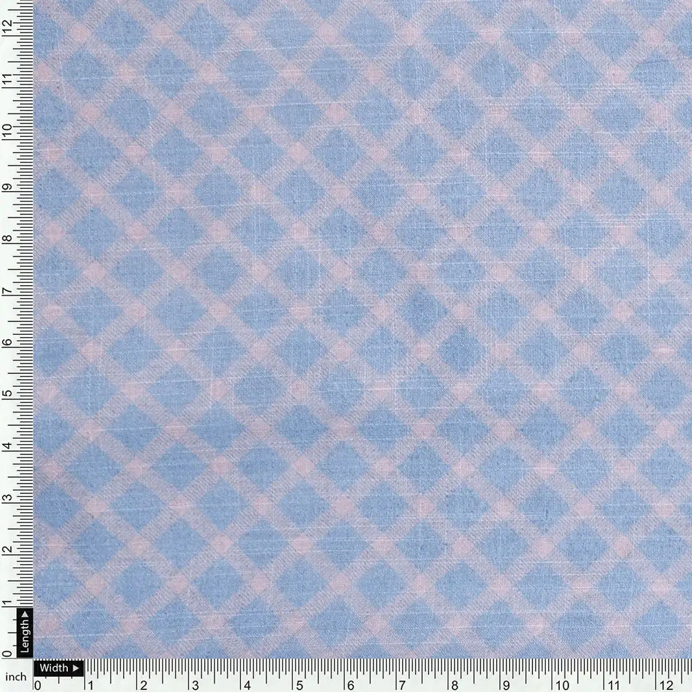 Cream Linen Printed Unstitched Fabric Set (5 Meter Set) - Image 6