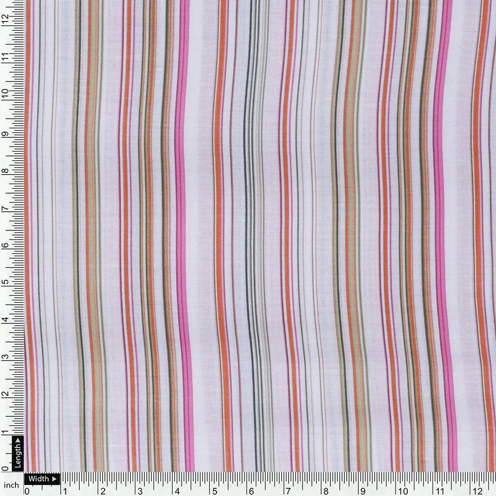 Cream Mul Cotton Printed Unstitched Fabric Set (5 Meter Set) - Image 6