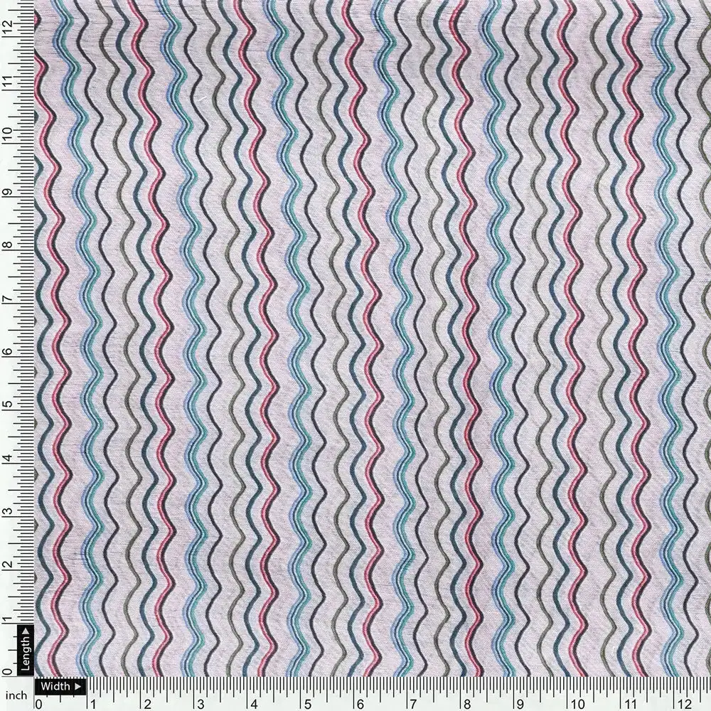 Cream Muslin Printed Unstitched Fabric Set (5 Meter Set) - Image 6
