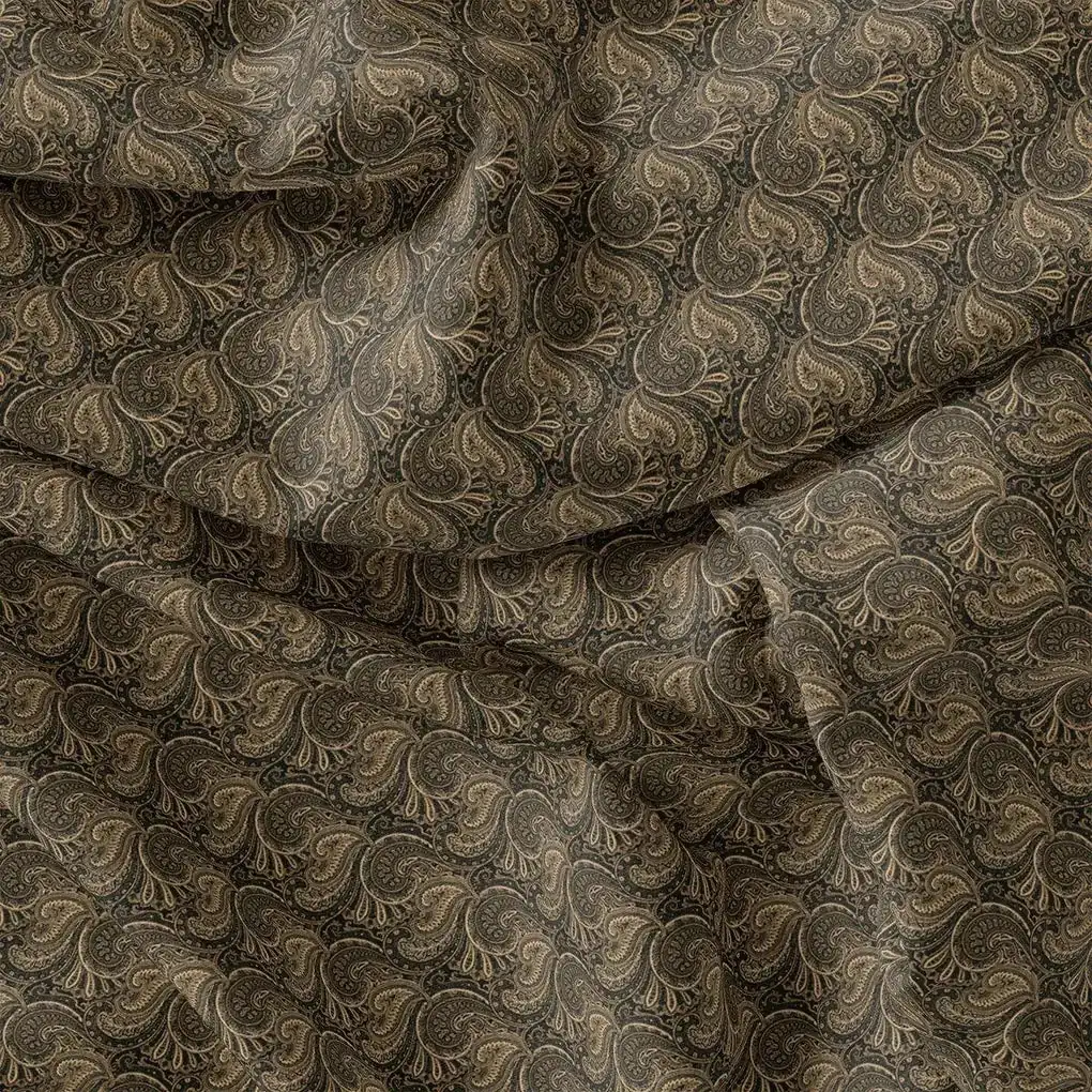 Creative Jacobean Curly Art Digital Printed Fabric - Image 3