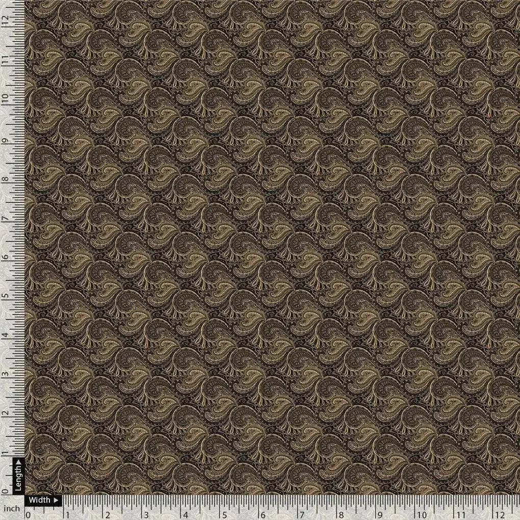 Creative Jacobean Curly Art Digital Printed Fabric - Image 4
