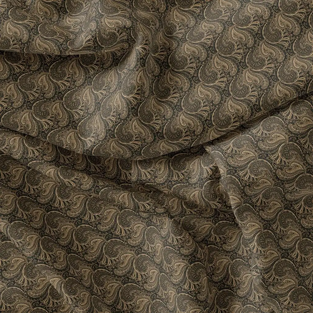 Creative Jecobean Curly Art Digital Printed Fabric - Muslin - Image 3